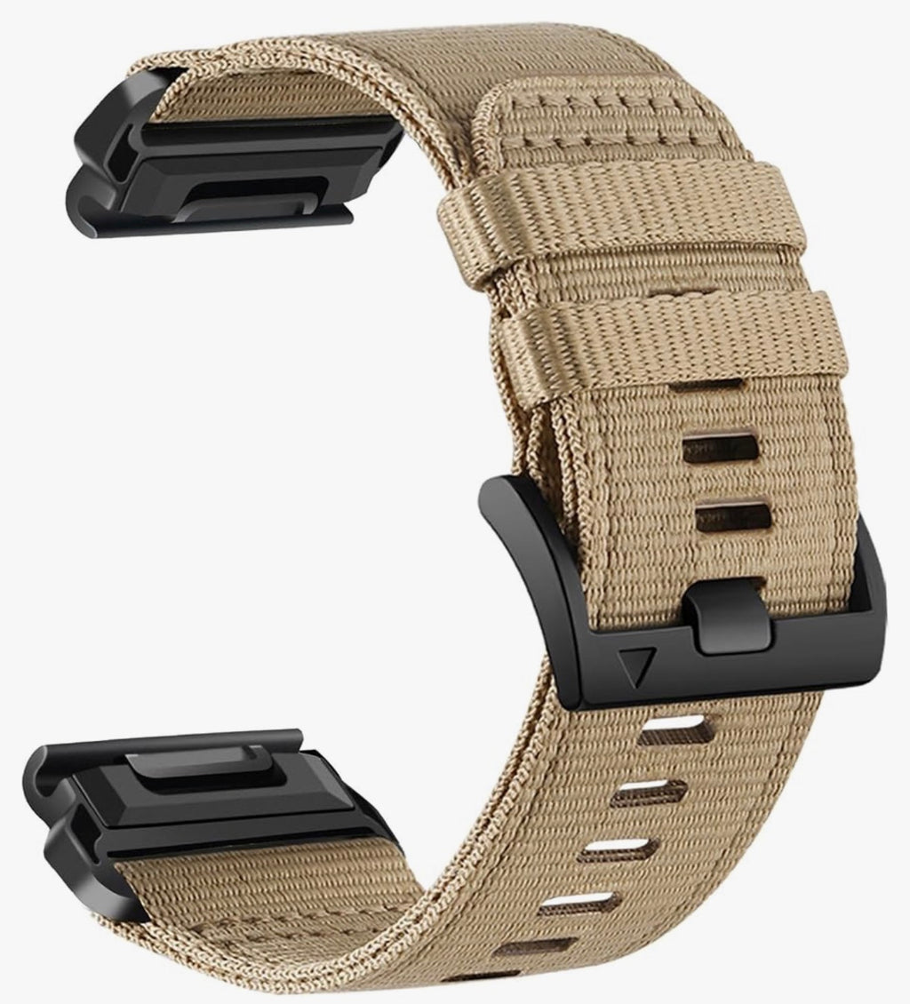 Rugged Nylon Watch Bands for Garmin Fenix 8 51mm / Enduro/Instinct 2X / epix Pro 51mm, Adjustable Sports Wrist Strap with Stainless Steel Clasp for Fenix 7X / 6X /5X, Instinct 3