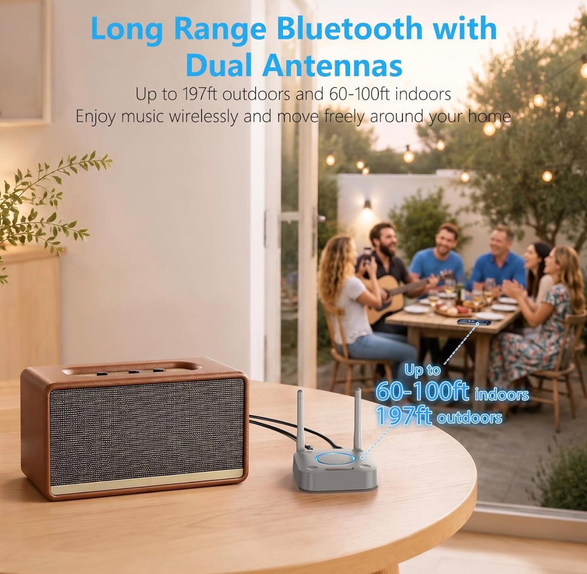 B06Pro Bluetooth 5.3 Receiver for Home Stereo, Hi-Fi Audio Adapter
Long Range, aptX HD Low Latency, AUX RCA Optical Coaxial, Wireless Music Streaming from Your Phone to Old Stereo Systems