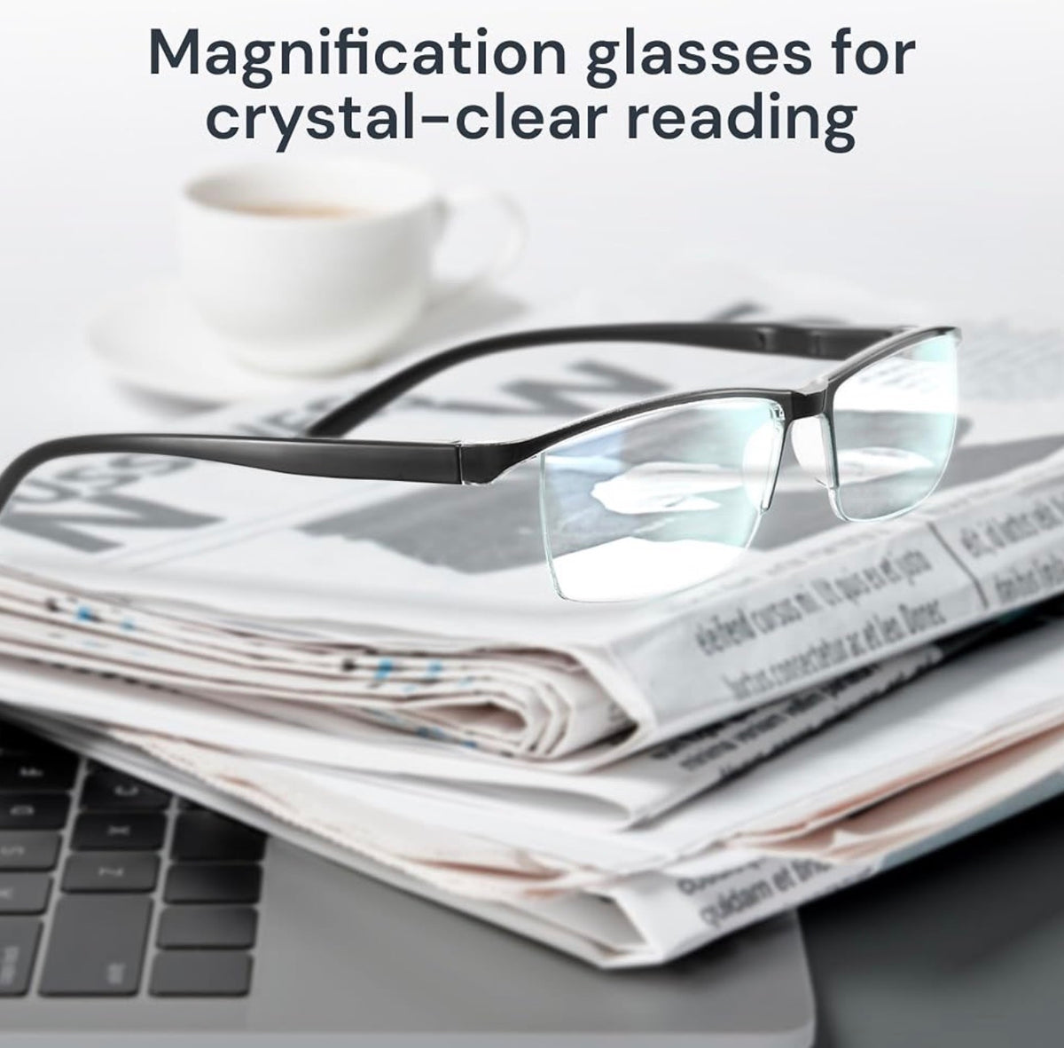 Gaoye Executive Style Reading Glasses Men - Durable Readers with Blue Light Filtering- Comfortable Fit with TR90 Frames - 6 Pack, 2.0x