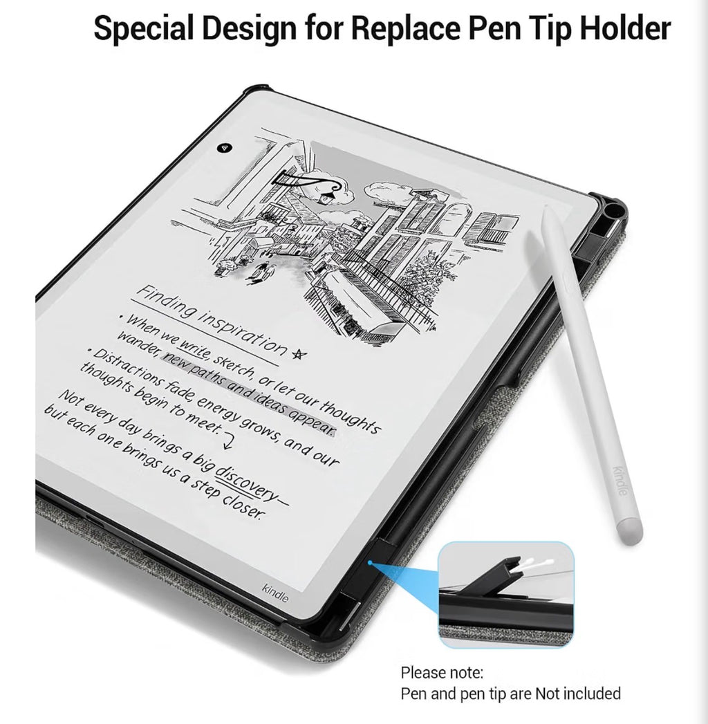 Case for 11" Kindle Scribe 3rd Generation 2025, Kindle Scribe Colorsoft - All New PU Leather Cover with Auto Sleep Wake, Pen Holder for Scribe 11" 2025 Released