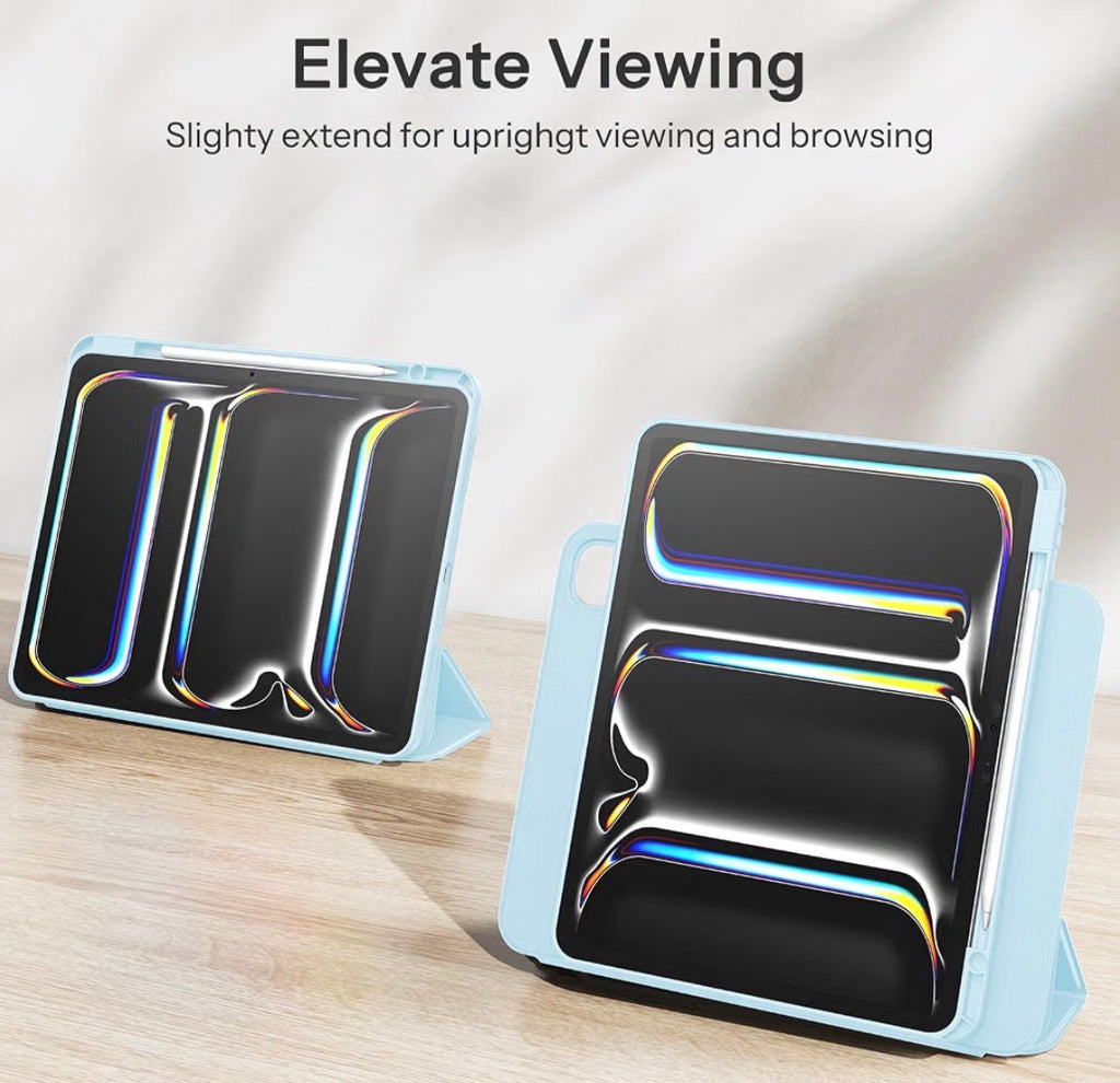 Magnetic Case for iPad Pro 13 Inch M5/M4 [2025/2024 8th/7th Gen] Detachable Hybrid Protective Case with Pencil Holder, Portrait/Landscape Stand, Durable Protection, Auto Wake/Sleep-Blue