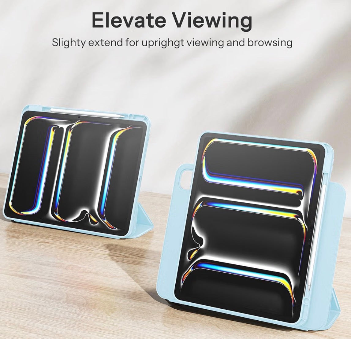 Magnetic Case for iPad Pro 13 Inch M5/M4 [2025/2024 8th/7th Gen] Detachable Hybrid Protective Case with Pencil Holder, Portrait/Landscape Stand, Durable Protection, Auto Wake/Sleep-Blue