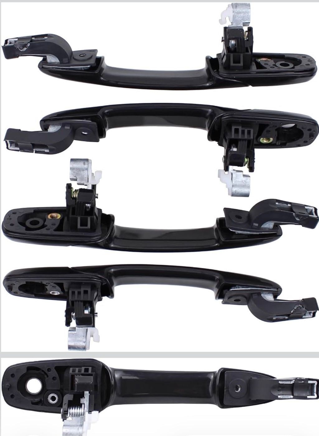 Primed Black Front Rear Left and Right Exterior Door Handles for Mazda 3 2004-2009 6 2003-2008 CX-7 2007-2012 CX-9 2007-2015 RX-8 2004-2008