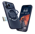 TORRAS for iPhone 17 Pro Case, 360 Magnetic Stand, Translucent Deep Blue
[Fit for MagSafe] [360° Rotating Kickstand] 4X Mil-Grade Shockproof, Camera Button, Slim, O3 Fitness Series, 6.3"