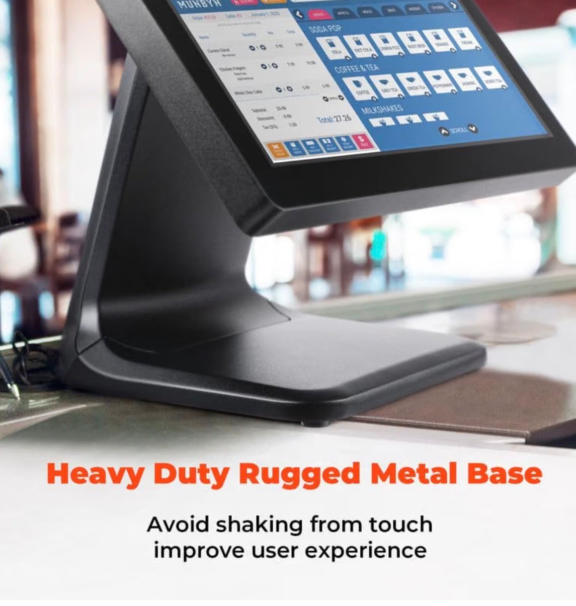 17-inch POS-Touch-Screen-Monitor, Multi-Touch Monitor, 400 nits True Flat Seamless Capacitive LED, VGA/HDMI Input for Office, POS, Restaurant, No Driver Required