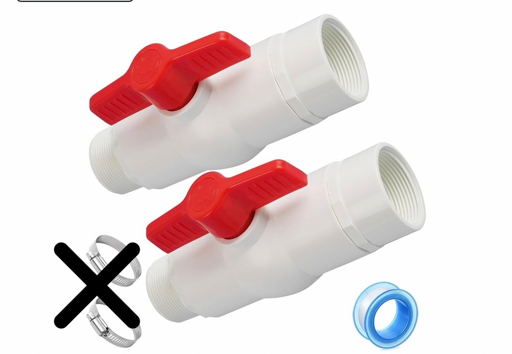 Pack of 2 - Upgrade 2-Way Ball Valve Replacement for Hayward SP0723 Trimline 1.5" MIP x 1.5" - 1.25" Hose Adapter, Heavy-Duty Pool Filter Valve for Flow Regulation & Winterizinga