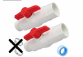Pack of 2 - Upgrade 2-Way Ball Valve Replacement for Hayward SP0723 Trimline 1.5" MIP x 1.5" - 1.25" Hose Adapter, Heavy-Duty Pool Filter Valve for Flow Regulation & Winterizinga