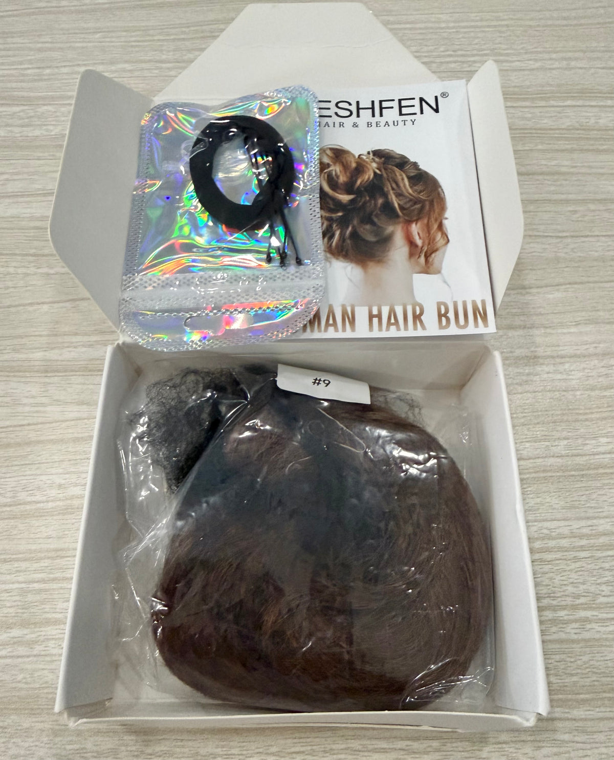 100% Human Messy Bun - Human Hair Bun Real Elastic Scrunchies Hair Pieces Soft Fluffy Wavy Ponytail Extensions Updo Chignon Hairpieces for Women, Medium Brown Auburn