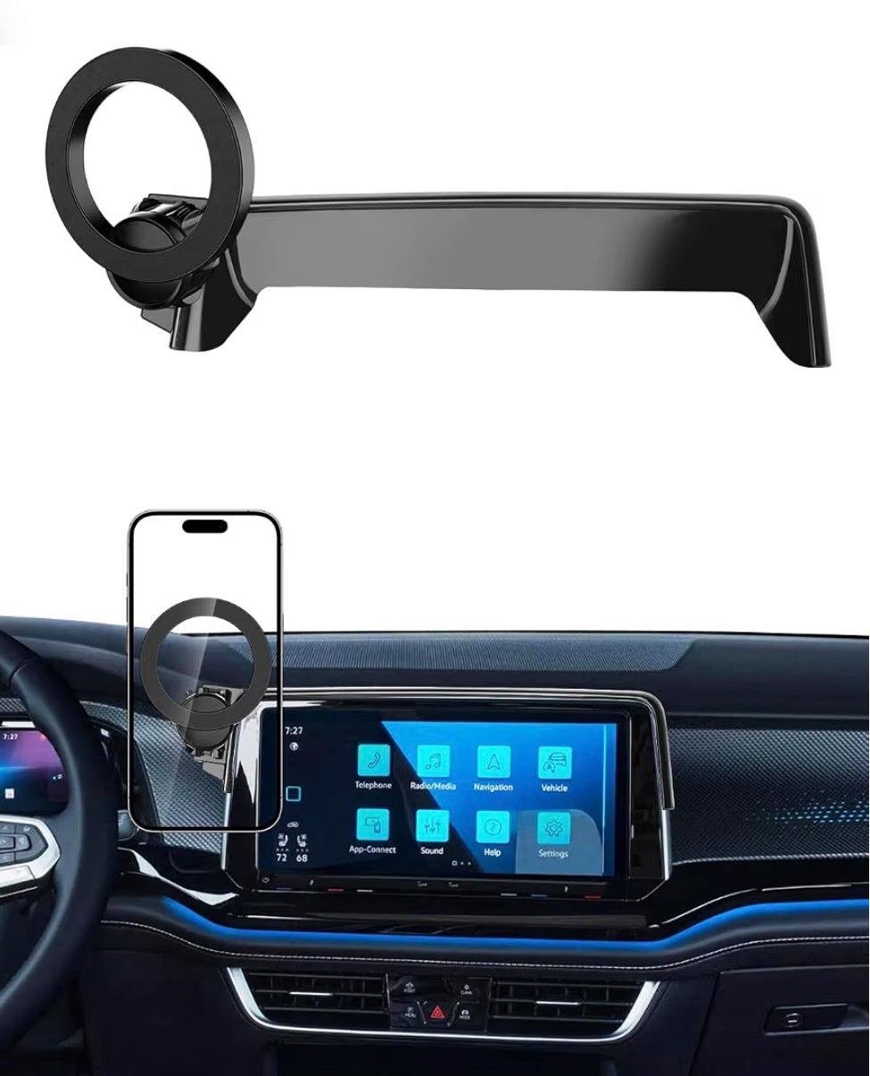 Car Phone Mount for VW/Volkswagen Atlas/Altas Cross Sport 2024-2026
SE/SEL/Premium R-Line/R-Line Accessories 12-inch Screen Compatible with MagSafe Phone Holder 360° Rotation Not Block Vent