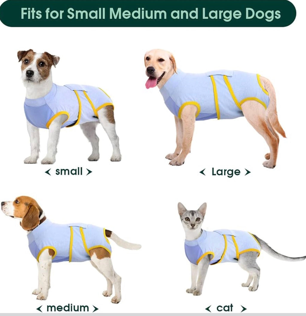 Kuoser Recovery Suit for Dogs Cats, Soft Dog Surgery Suit Female Male Spay
Professional Dog Onesie for Surgery, Substitute E-Collar & Cone, Prevent Licking Dog surgical suit Pet Neuter Suit