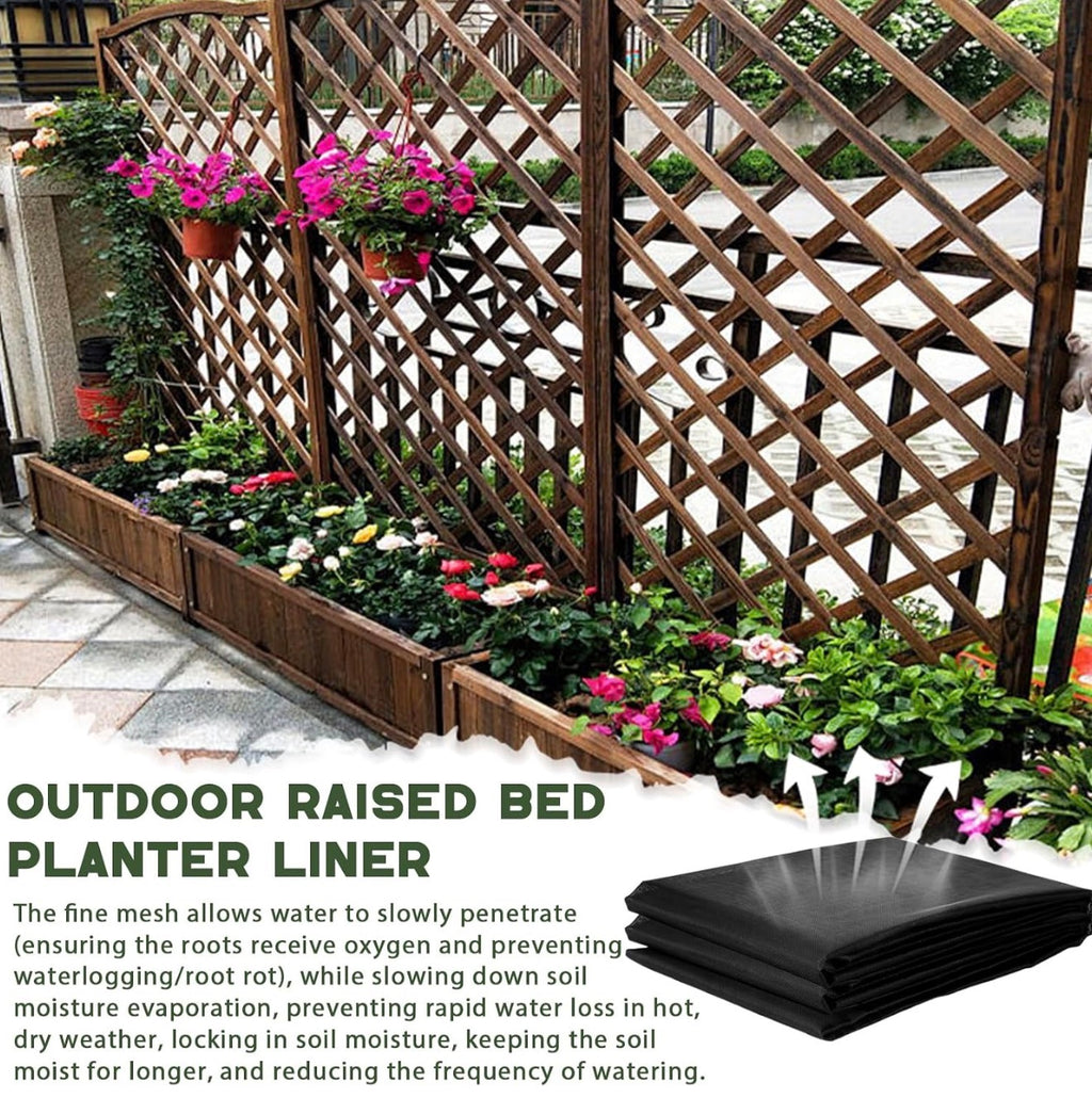 63 * 83 inch Raised Garden Bed Liner, Non Woven Fabric Liner for Large Veg Trough, Keeps Soil Contained and Water Drained