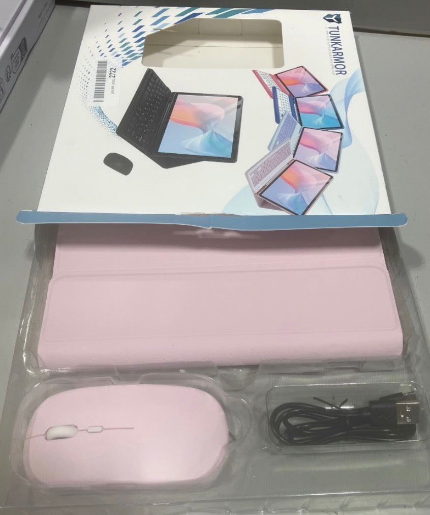 for iPad mini 5 (2019) & Mini 4 (2015) Case with Keyboard for iPad mini 5th 4th Generation 7.9" - 7 Color Backlit Keyboard Case - Built in Pencil Holder with Mouse - Pink