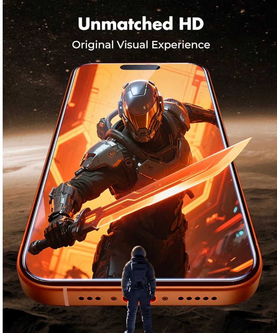 1 Pack Screen Protector for iPhone 17 Pro Max Tempered Glass Military Grade Shatterproof, 9H+ Hardness, 99.99% HD Clear, Bubble-Free, Easy Installation Frame, for iPhone 17 Pro Max
