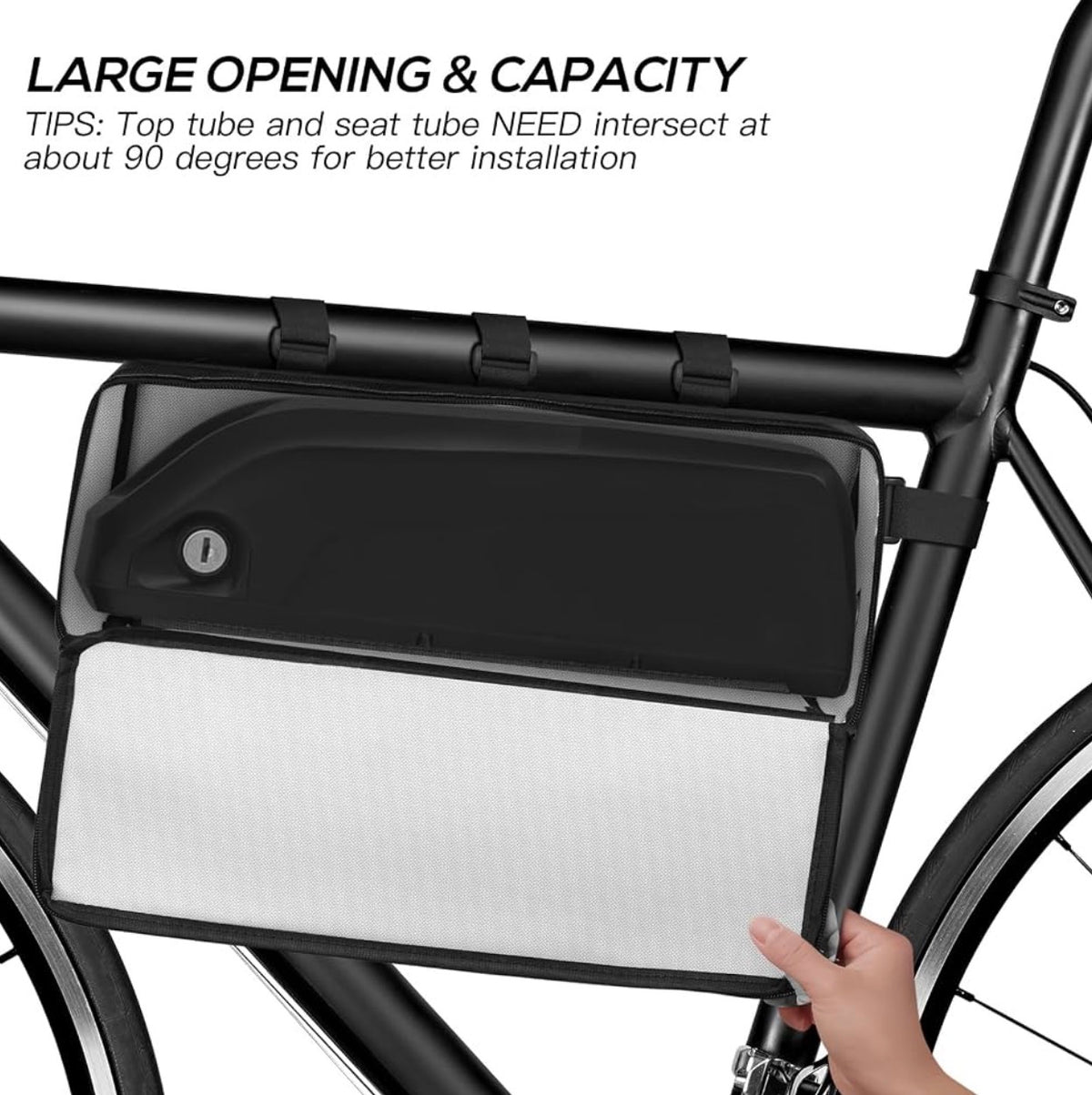 Fireproof Electric Scooter Battery Hanging Bag, 16.0 x 6.0 x 4in Ebike Battery Bag, Electric Bike Bicycle Saddlebag, Storage Ebike Bag
