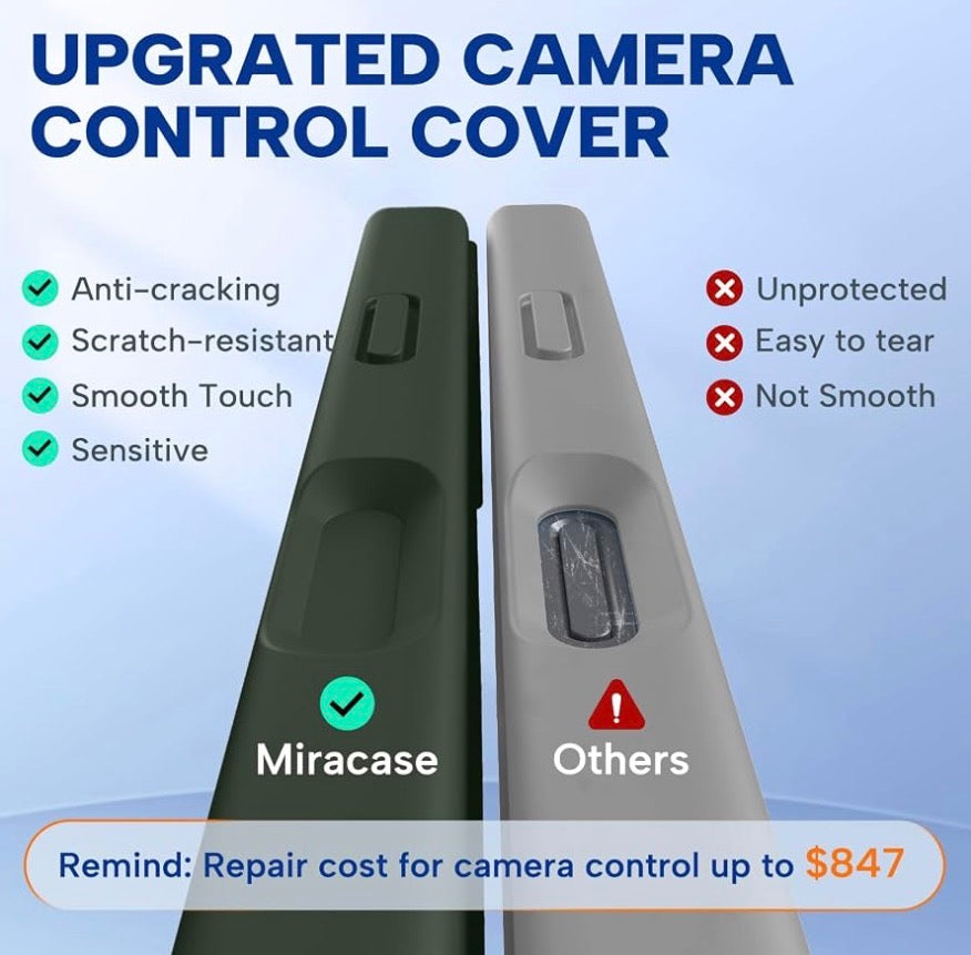 Miracase Silicone & Magnetic for iPhone 17 Case, Dark Green
Compatible with MagSafe, Silicone Camera Control Cover, Soft Microfiber Lining, Shockproof Drop Protection Phone Case for 17