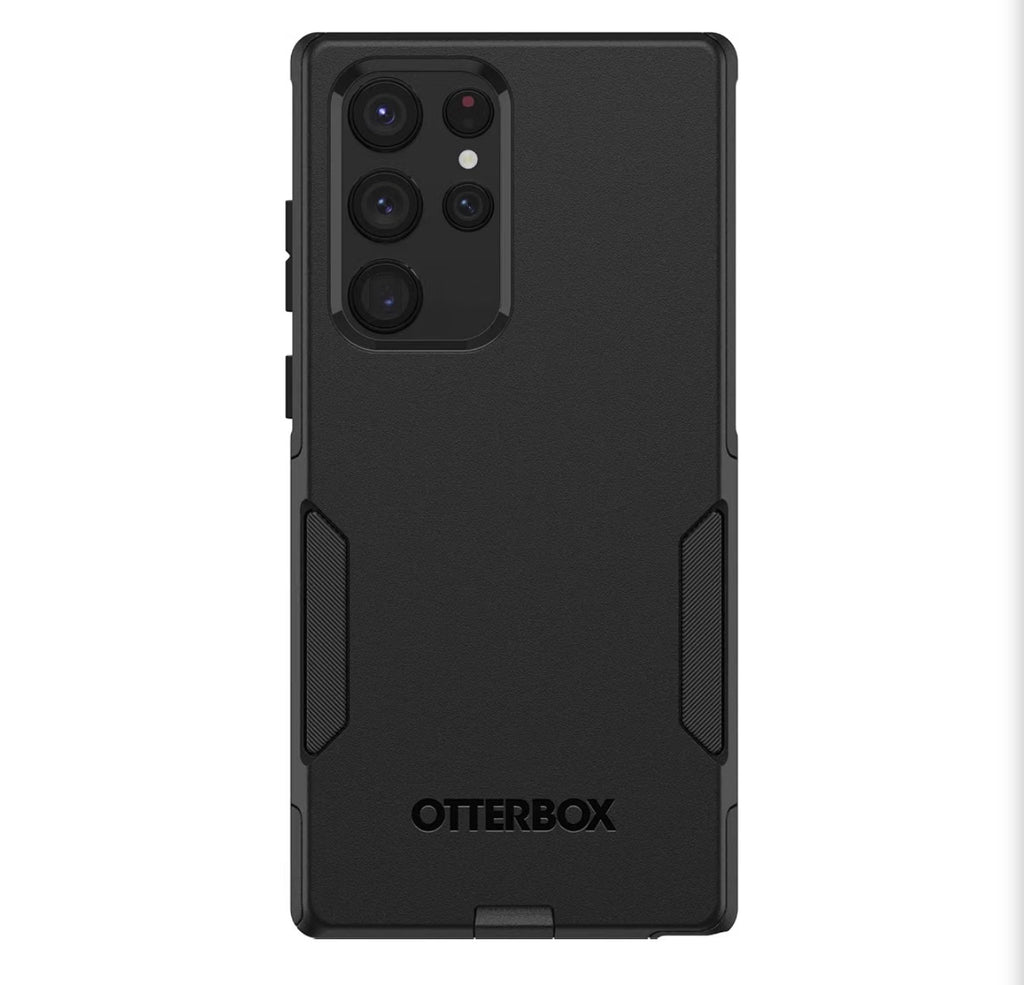 For Galaxy S22 Ultra Commuter Series Case - Black, Slim & Tough, Pocket-Friendly, with Port Protection