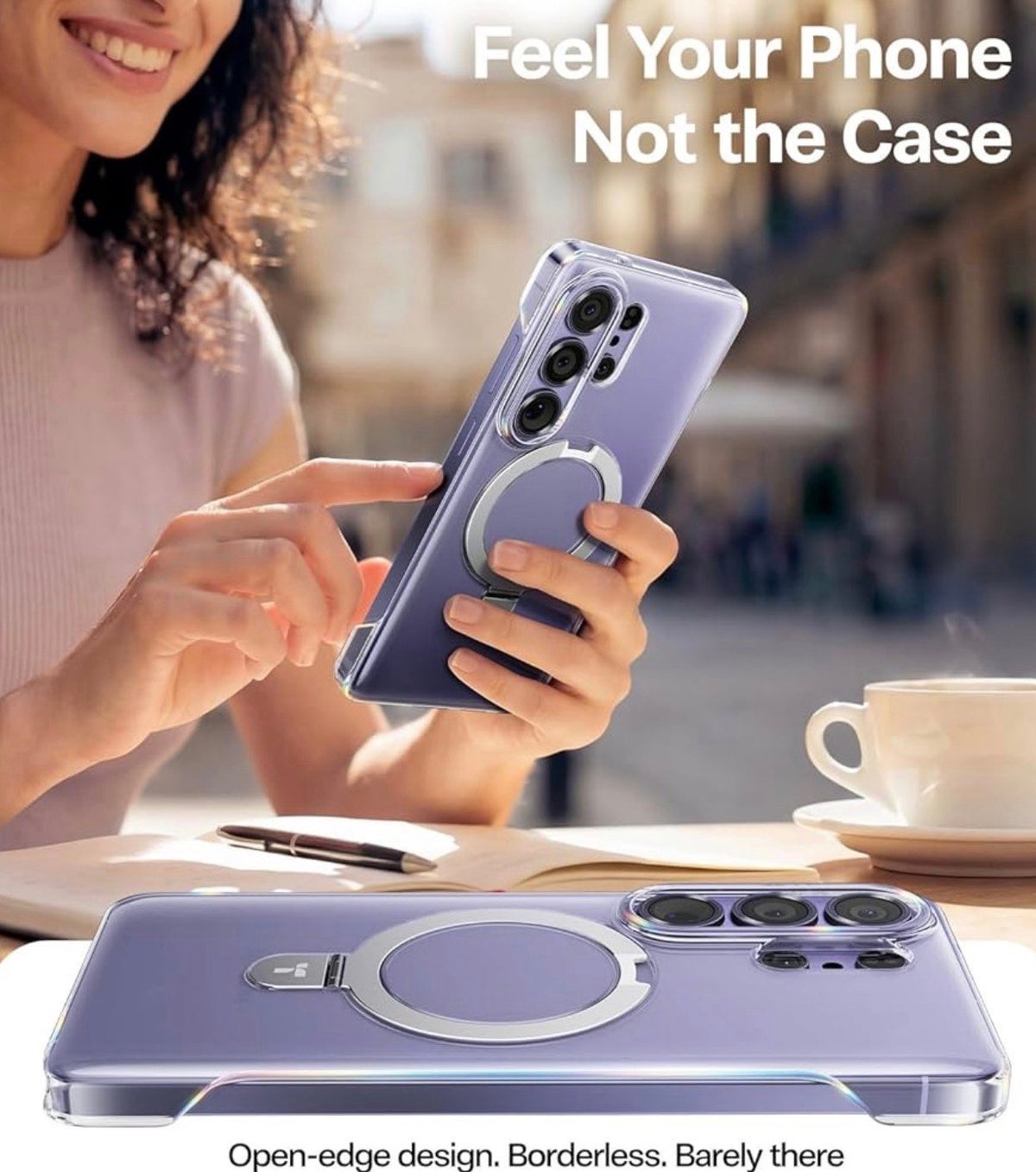 TORRAS - Slim for Samsung Galaxy S26+ Plus Case Clear with Magnetic Stand
Non-Yellowing, Fit for MagSafe, Frameless Design, Adjustable Kickstand Protective Case for Galaxy S26 Plus Case, clear