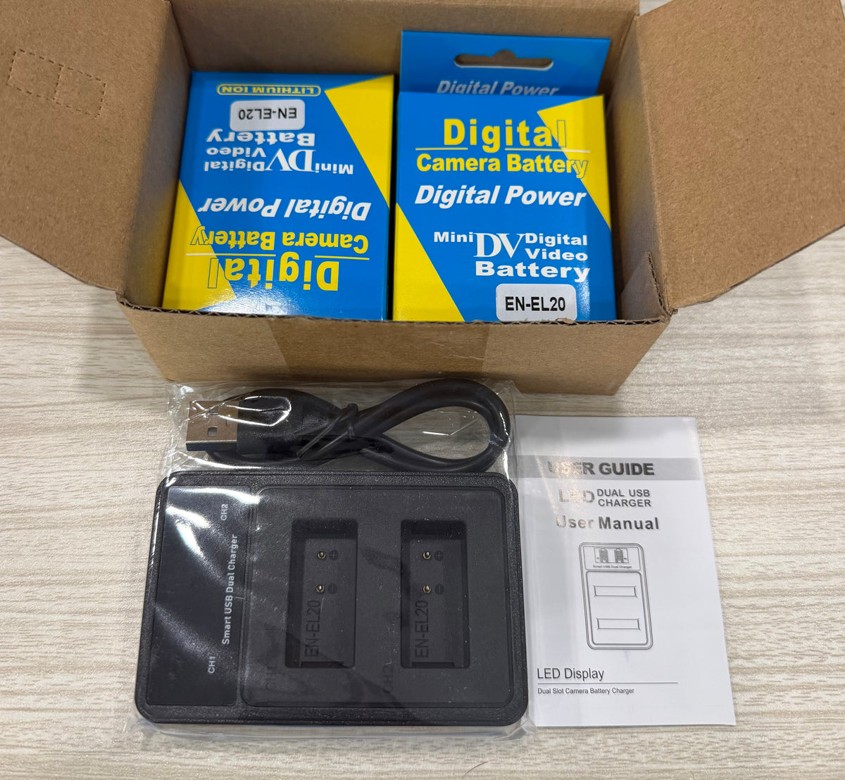 EN-EL20 EN-EL20a Battery and Charger Set for Nikon Coolpix P1000, P950, DL24-500, Coolpix A, 1 AW1, 1 J1, 1 J2, 1 J3, 1 S1, 1 V3 Camera