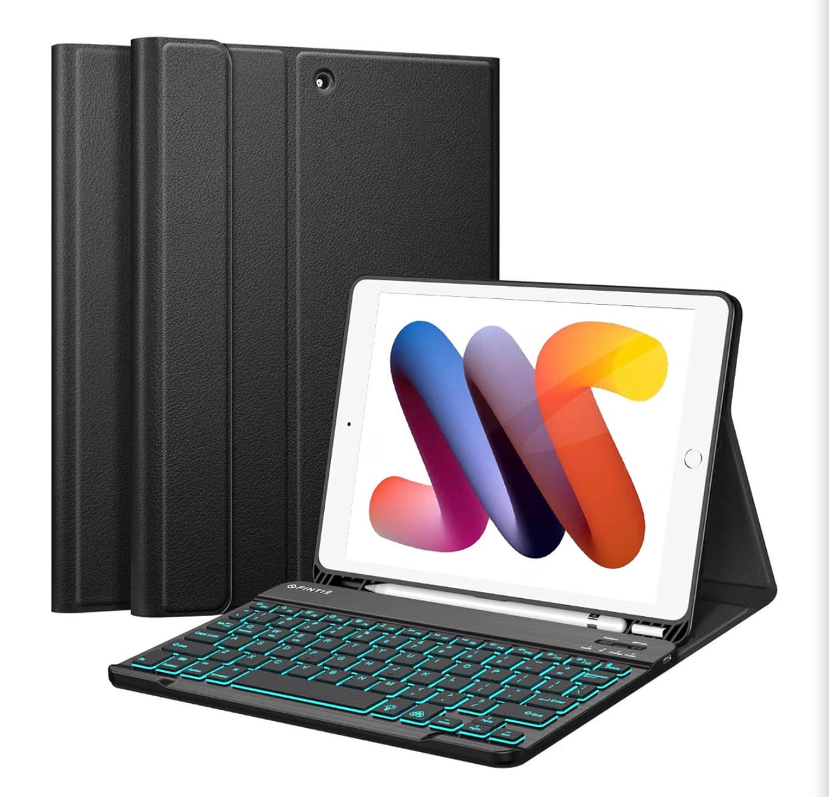 Backlit Keyboard Case for iPad 9th / 8th / 7th Generation 10.2 Inch
7-Color Backlight, Detachable Magnetic Bluetooth Keyboard, Soft TPU Cover, Multi-Angle Viewing, Black
