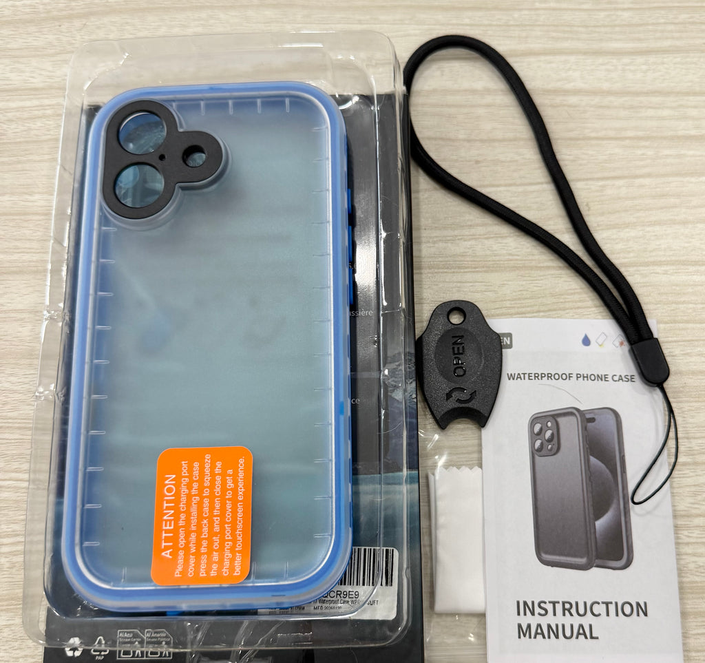 SPORTLINK for iPhone 17 Waterproof Case, Blue
Military-Grade Heavy-Duty 360° Full-Body Protection with Built-in Screen & Camera Protectors, Dustproof, Shockproof