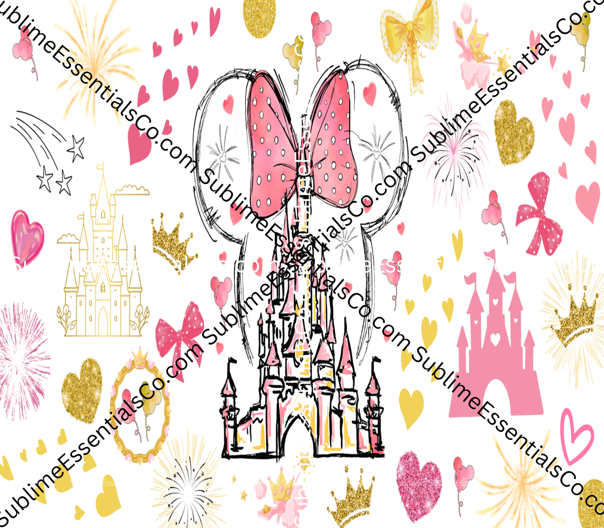 Disney Castle "Pink Dreams" Digital Download - PNG & JPEG Format (Copy)