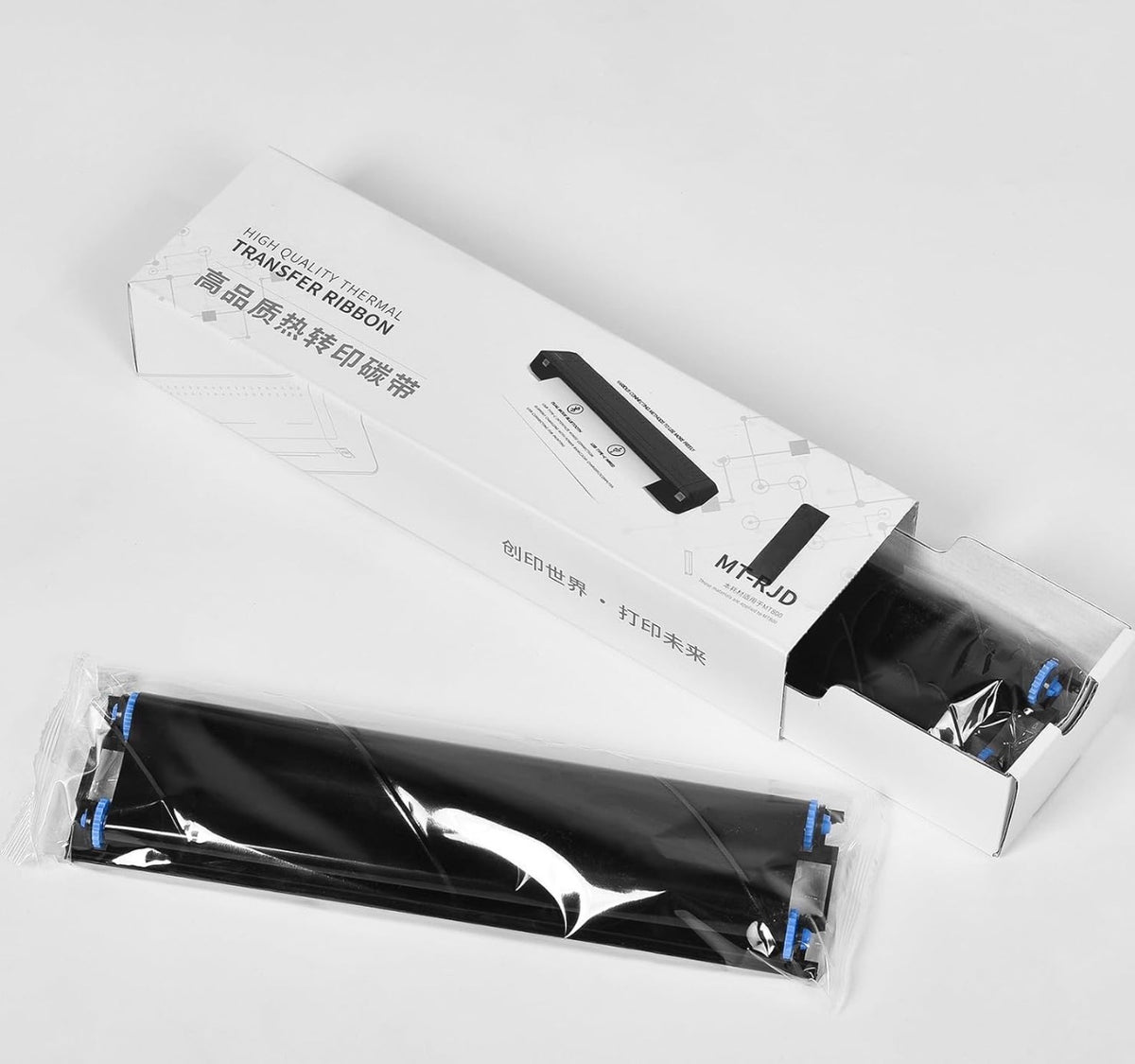Thermal Ribbon,Thermal Transfer Ribbon with RFID Funtion for MT800 Portable A4 Thermal Transfer Printer, 2 Pack
