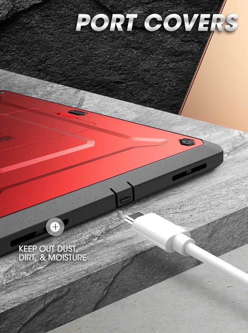 for iPad 11th Gen A16 11" 2025 Case with Screen Protector, Red, Built-in Stand & Pencil Holder, Military-Grade Protection, Protective Cover for iPad 10th Gen 10.9" 2022, Unicorn Beetle Pro