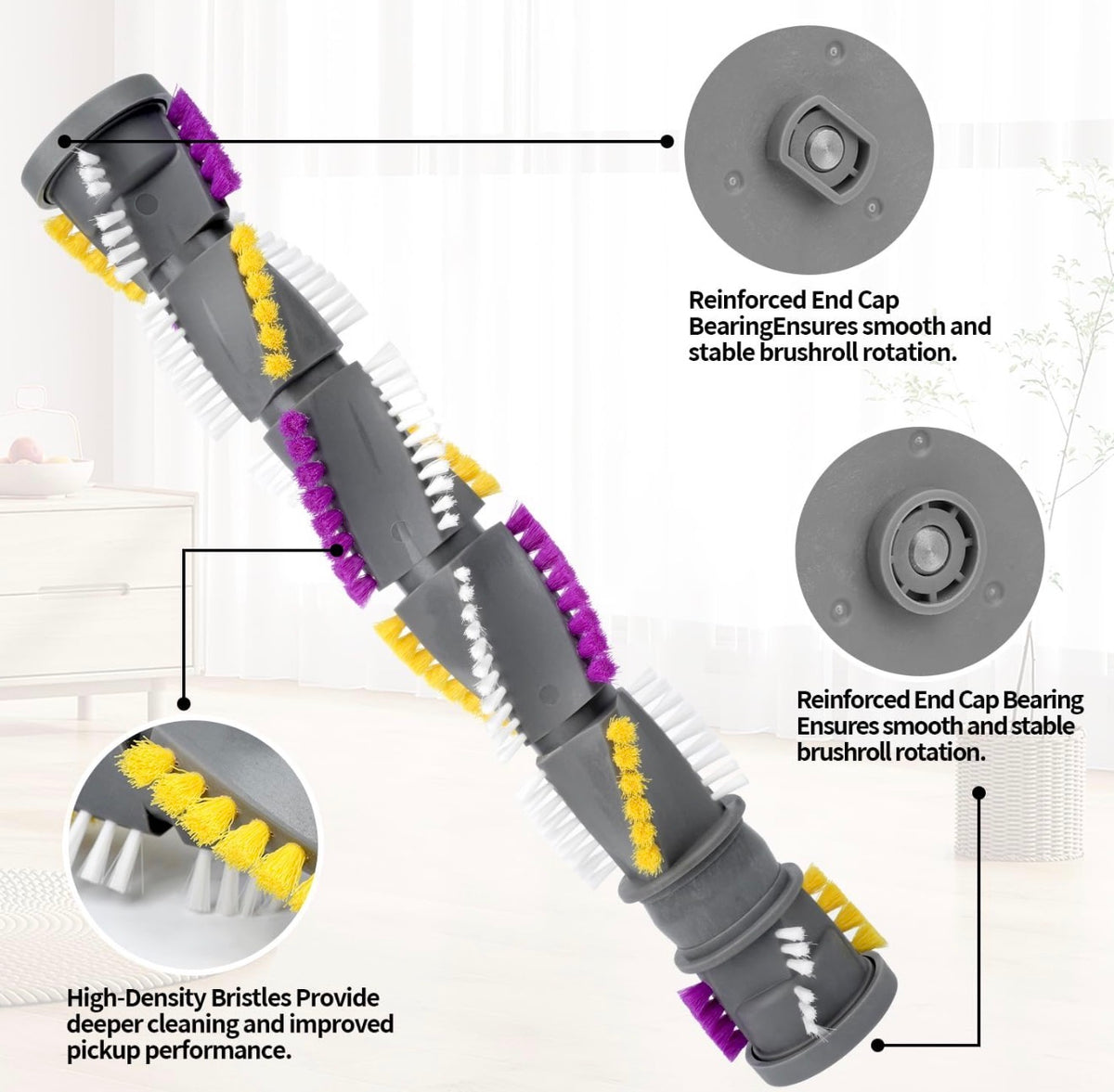 Brush Roll & 2 Belts Kit for Bissell CleanView Swivel Rewind Vacuums Fits 2252 2253 2254 2256 2258 2259 2260 2316 2486 2487 2488 2489 3195 3196 3197 3197A 3198 3198A Replace Parts 1604545 1600159 1611230