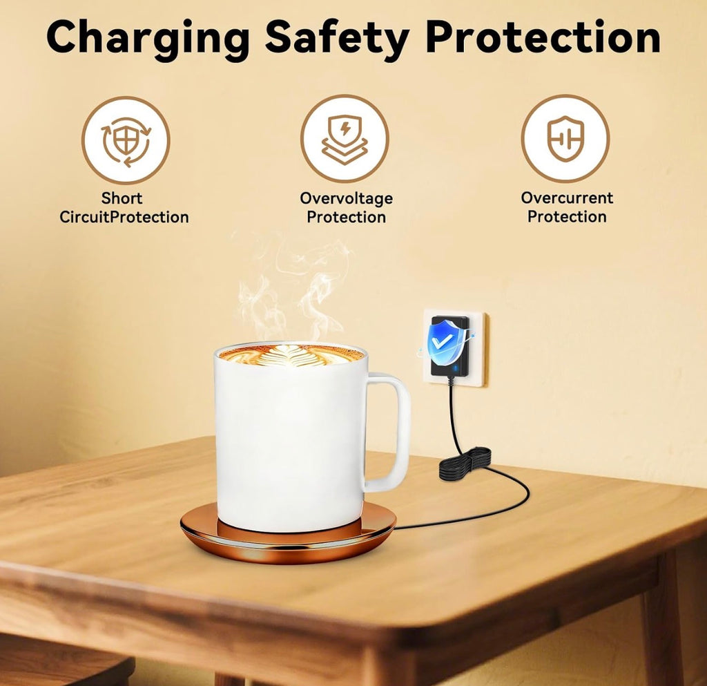 Charging Coaster 2 Compatible with Temperature Control Smart Mug 2,Mug1,Cisain Mug Power Cord for Em/BER Smart Temperature Control Mugs (Copper)