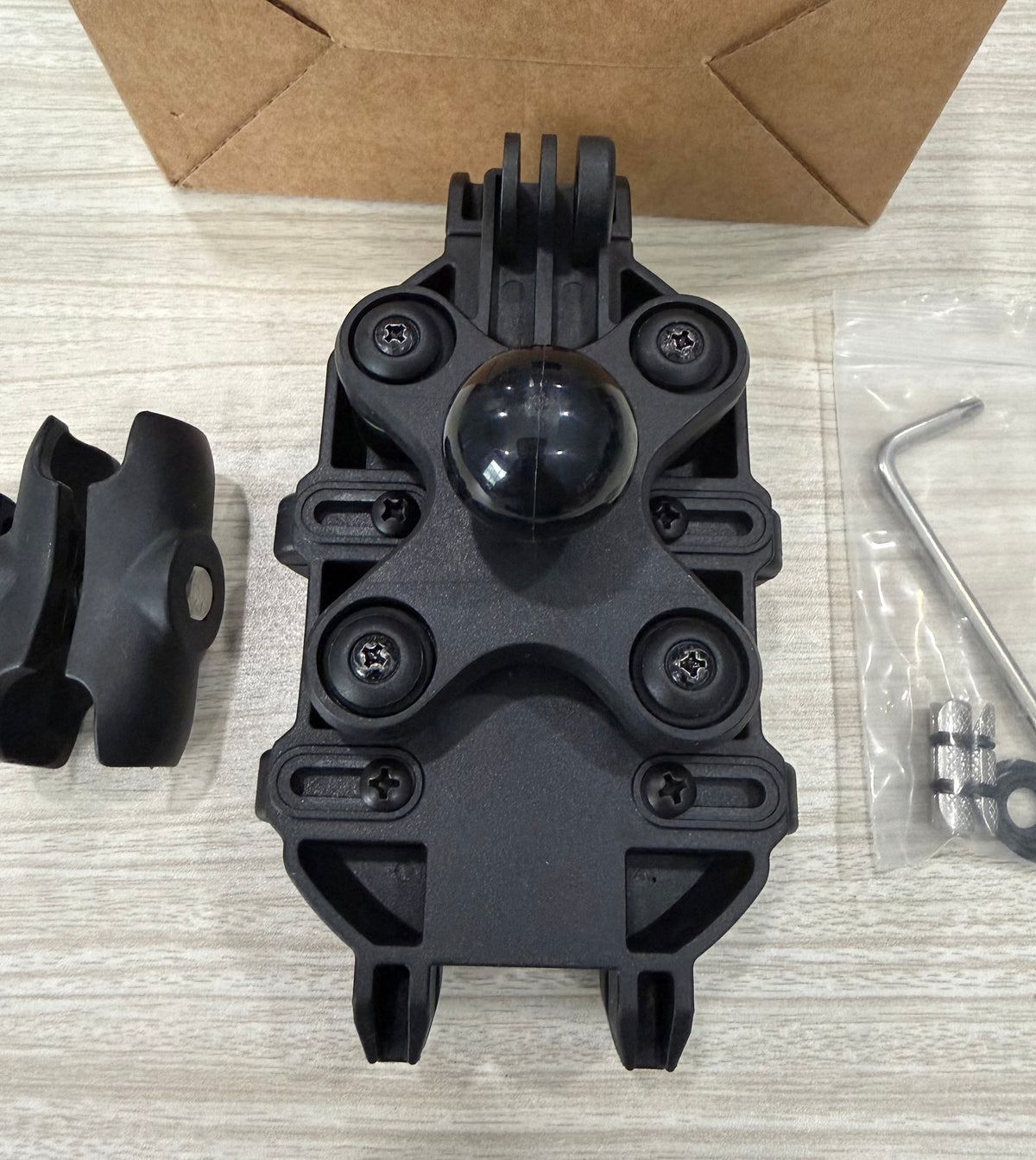 Motorcycle Fork Stem Phone Mount with Vibration Dampener, Heavy Duty Cellphone Holder Fit Stem Tubes 12mm-25.4mm in Diameter, Adjustable for 5.4 - 6.9'' Smartphone