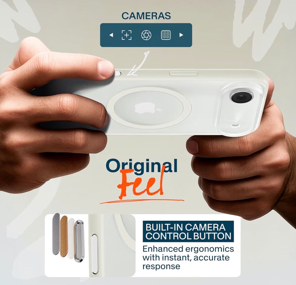 for iPhone Air Case, Compatible with MagSafe, Slim Hard Shell Clear Matte Phone Case, Anti-Yellowing & Anti-Fingerprint Frosted Finish, with Camera Control Button