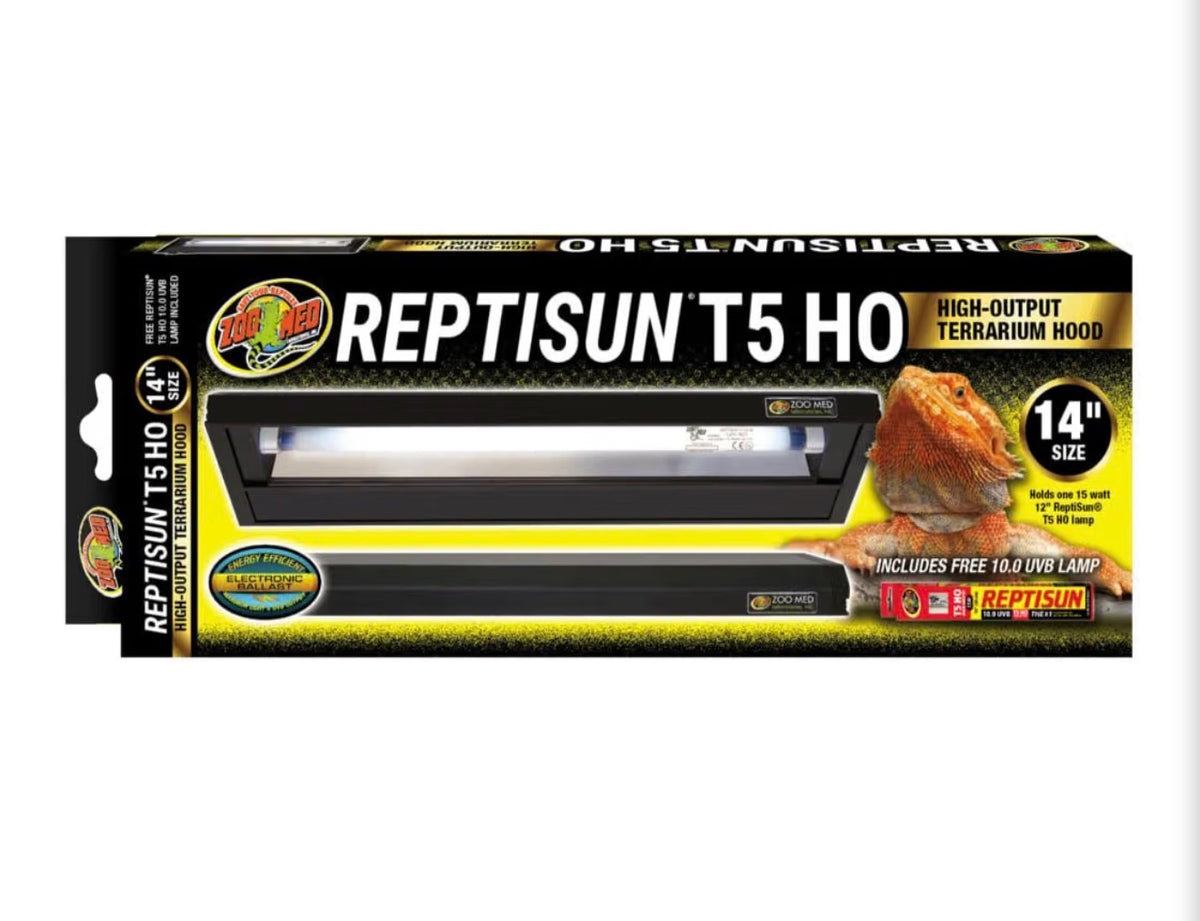 ReptiSun T5 HO Terrarium Hood with 10.0 Bulb 14" L