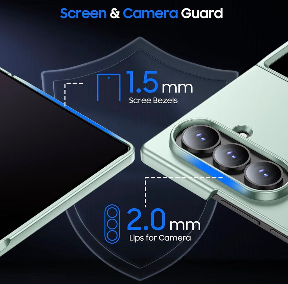 Magnetic for Samsung Galaxy Z Fold 7 Case [Compatible with MagSafe][Built-in Privacy Screen Protector] Slim Hard PC Thin Shockproof Protective Phone Cases for Samsung Galaxy Z Fold 7, Mint