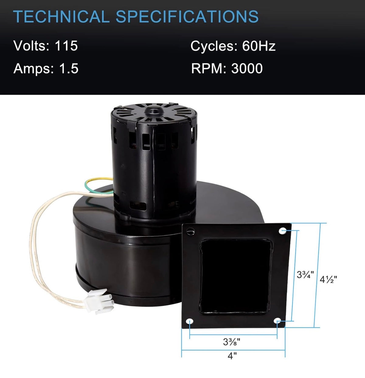 Convection Blower for Vogelzang VG5790, VG5770, Napoleon NPS40, NPS45, Regency GF55 Pellet Stove