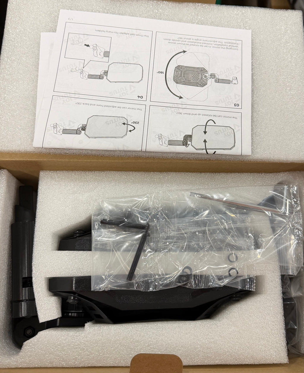 American Flag Mirrors Doors Off Compatible with 2018-2023 Wrangler JL/JLU & Gladiator JT, JL Side Mirrors with Ball Adapter, Wider View No Vibrate & Wobble (Does NOT FIT 2024-2026 Wrangler & Gladiator JT)