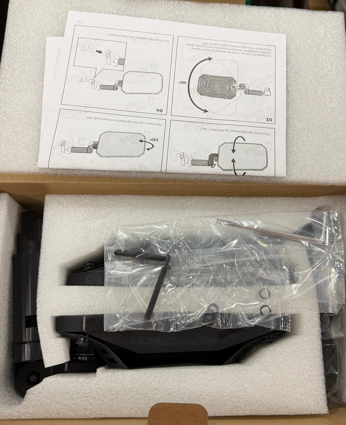 American Flag Mirrors Doors Off Compatible with 2018-2023 Wrangler JL/JLU & Gladiator JT, JL Side Mirrors with Ball Adapter, Wider View No Vibrate & Wobble (Does NOT FIT 2024-2026 Wrangler & Gladiator JT)