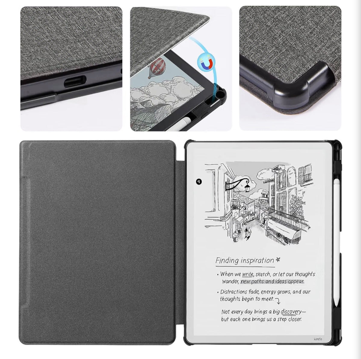 Case for 11" Kindle Scribe 3rd Generation 2025, Kindle Scribe Colorsoft - All New PU Leather Cover with Auto Sleep Wake, Pen Holder for Scribe 11" 2025 Released
