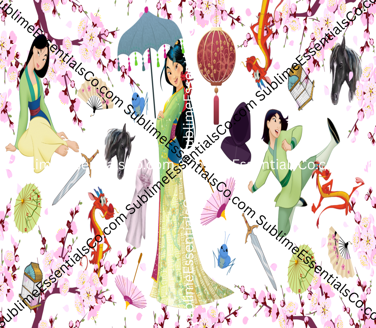 Mulan "Cherry Blossoms"  Digital Download - PNG & JPEG Format (Copy)