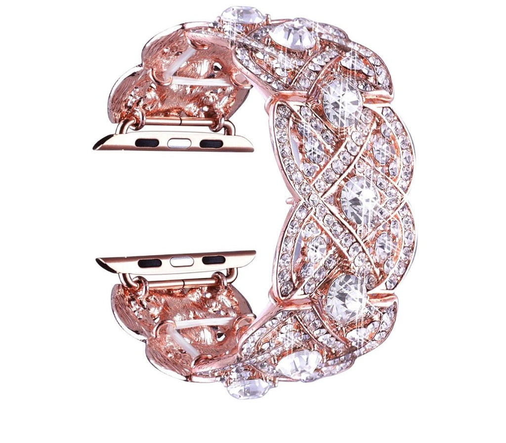 Bling Bands Compatible with Apple Watch Ultra Band 40mm 41mm Iwatch Series SE 9 8 7 6 5 4 3 2 1, Diamond Rhinestone Stainless Steel Metal Bracelet Wristband Strap for Small Wrist (5.9”-6.3”)