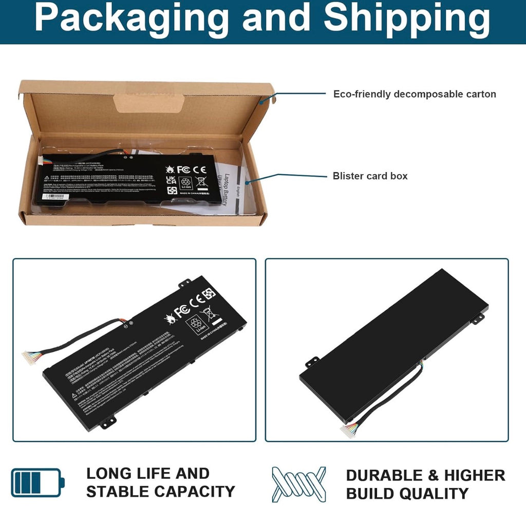 AP18E7M AP18E8M Battery for Acer Nitro 5 AN515-54 AN517-51 AN515-55 AN515-44 AN515-43, Nitro 7 AN715-51, Predator Helios 300 PH315-52 PH317-52 PH317-53, Aspire 7 A715-74G, Triton 300 PT315-51 58.75Wh
