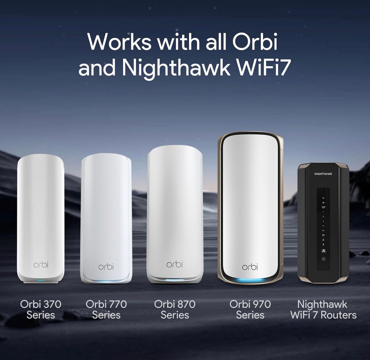 Wall Mount Holder for Netgear Orbi WiFi 7 Router, 2-Pack, Fits Orbi 970 870 770 Series & Nighthawk WiFi 7 Mesh System, Secure Router Shelf to Save Space & Boost Signal, (RBEWMB-10000S)