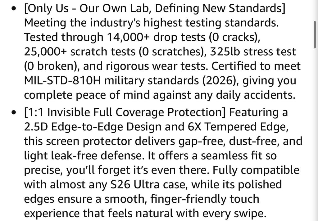 OrigArmor for Samsung Galaxy S26 Ultra Screen Protector [100% Anti Reflection] [Full Coverage Fit] Military-Grade Shatterproof 9H+ Tempered Glass Anti-Scratch Screen Protector S26 Ultra 1-Pack