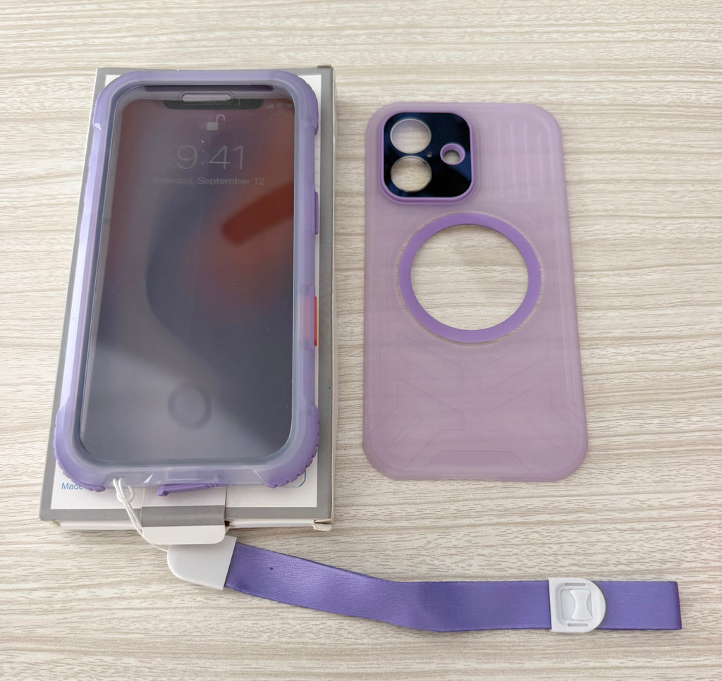 IP68 Waterproof Case for iPhone 17, Privacy, Purple