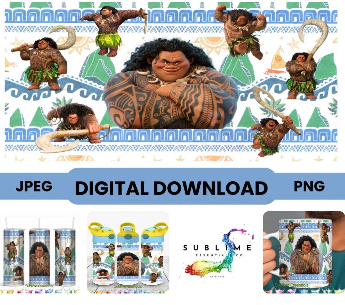 Moana Maui "The Muscle" Digital Download - PNG & JPEG Format