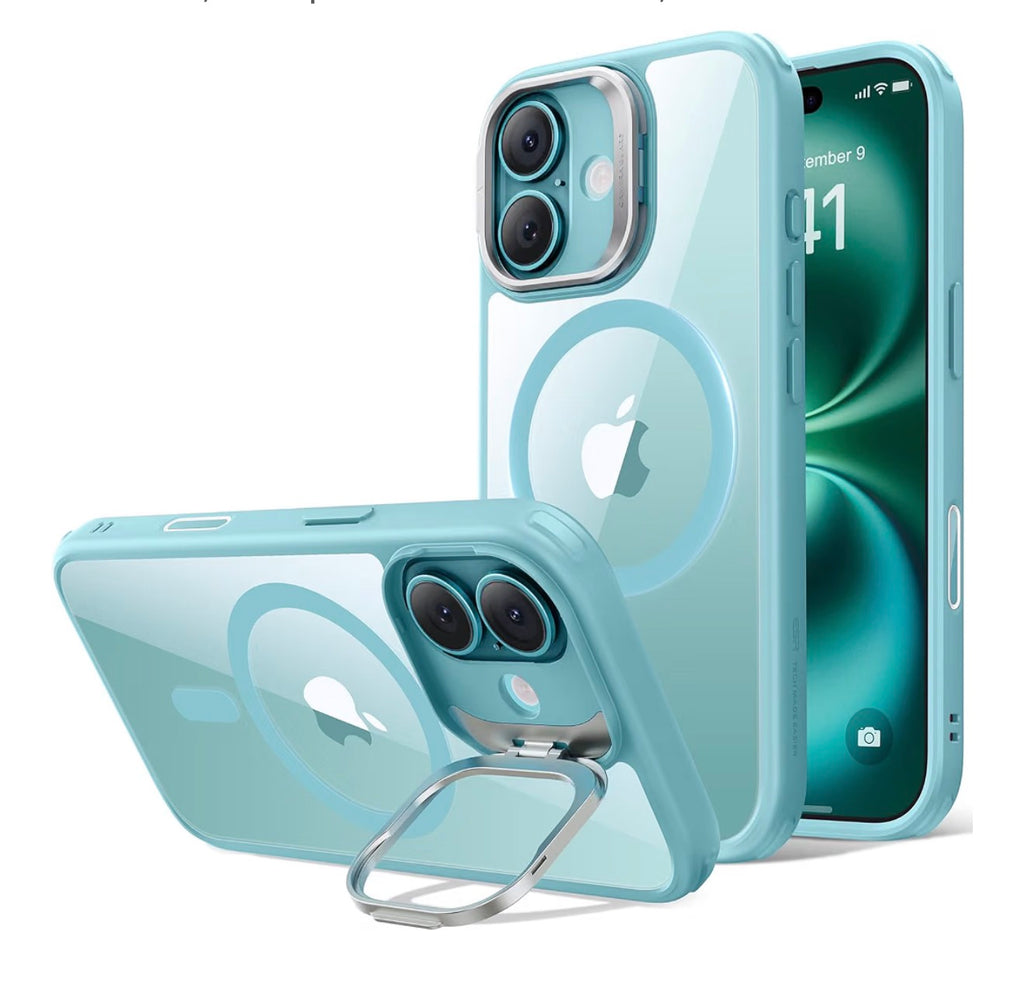ESR - Magsafe Phone Case for iPhone 16+ Plus - Clear w/Green/Blue