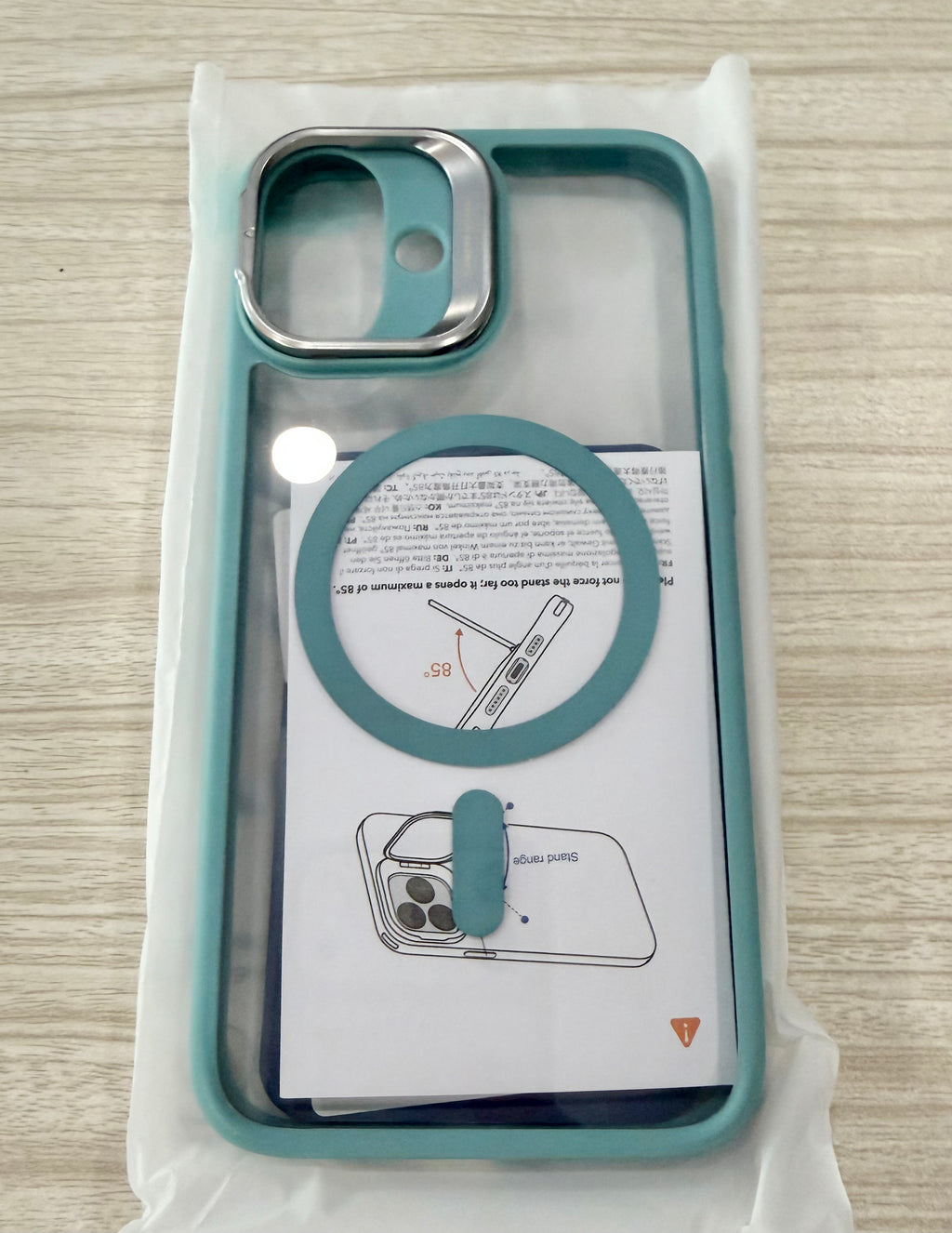 ESR - Magsafe Phone Case for iPhone 16+ Plus - Clear w/Green/Blue