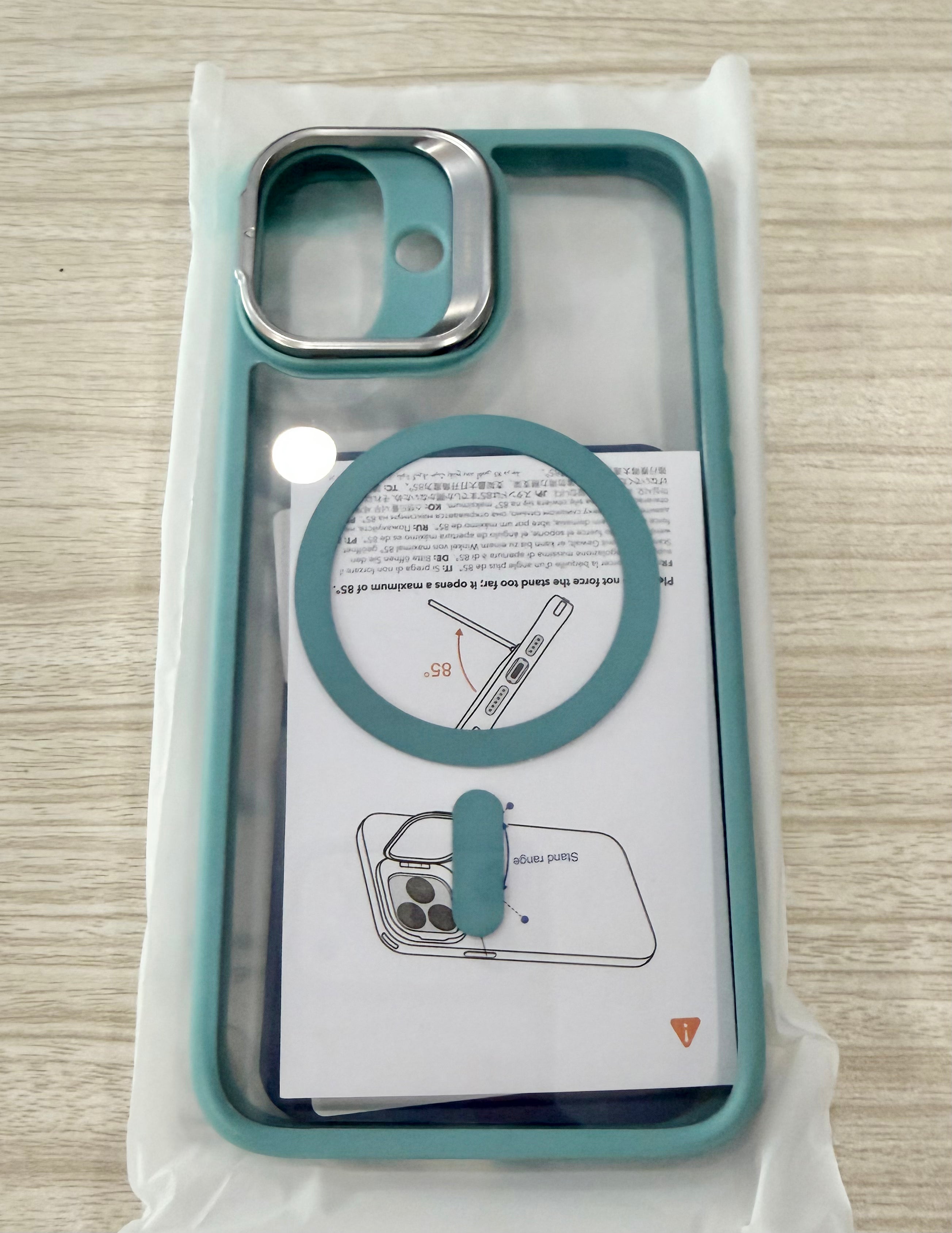 ESR - Magsafe Phone Case for iPhone 16+ Plus - Clear w/Green/Blue