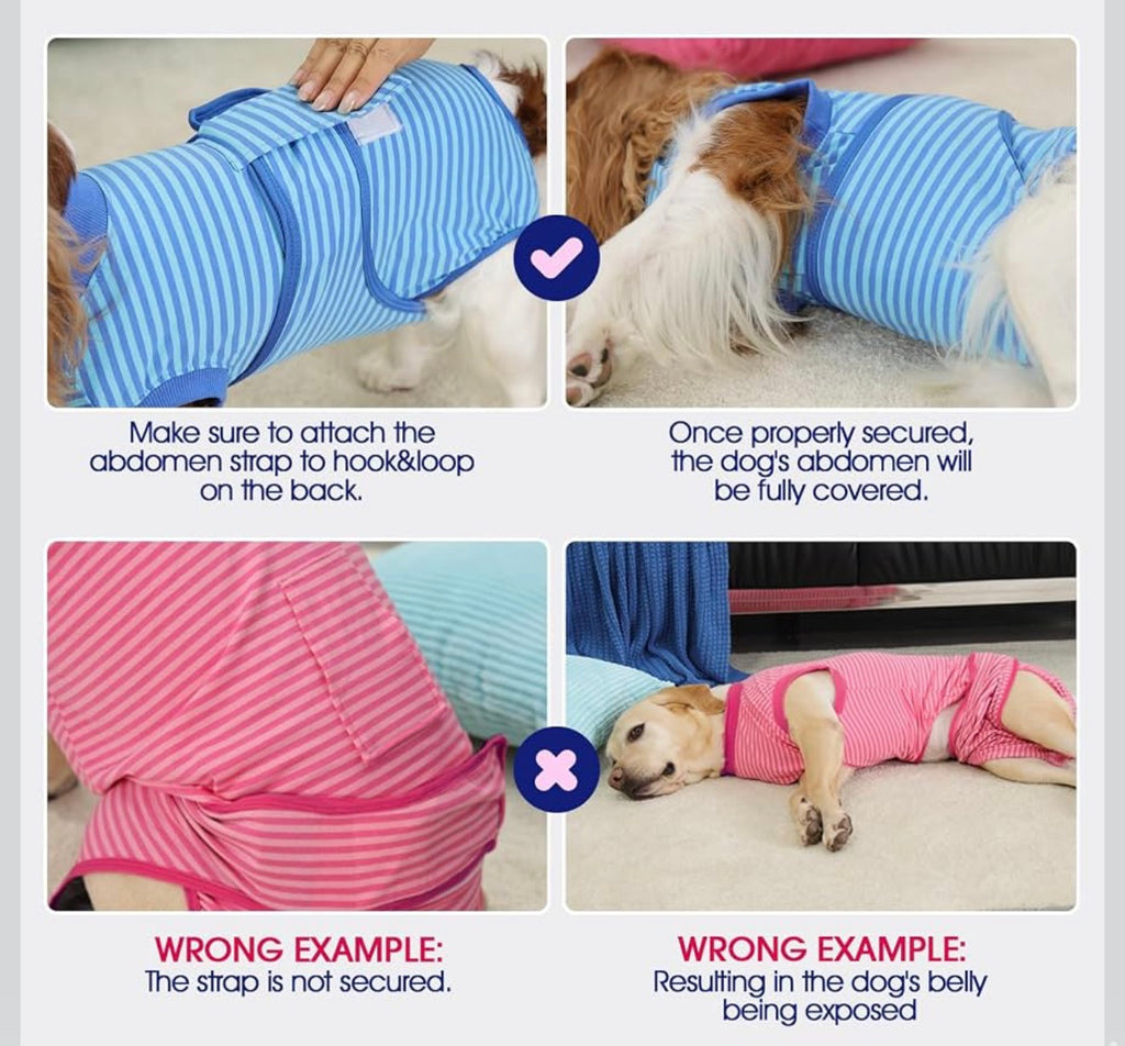 Size XL - Dog Recovery Suit Onesie for Post-Surgery - Pink Leopard Print