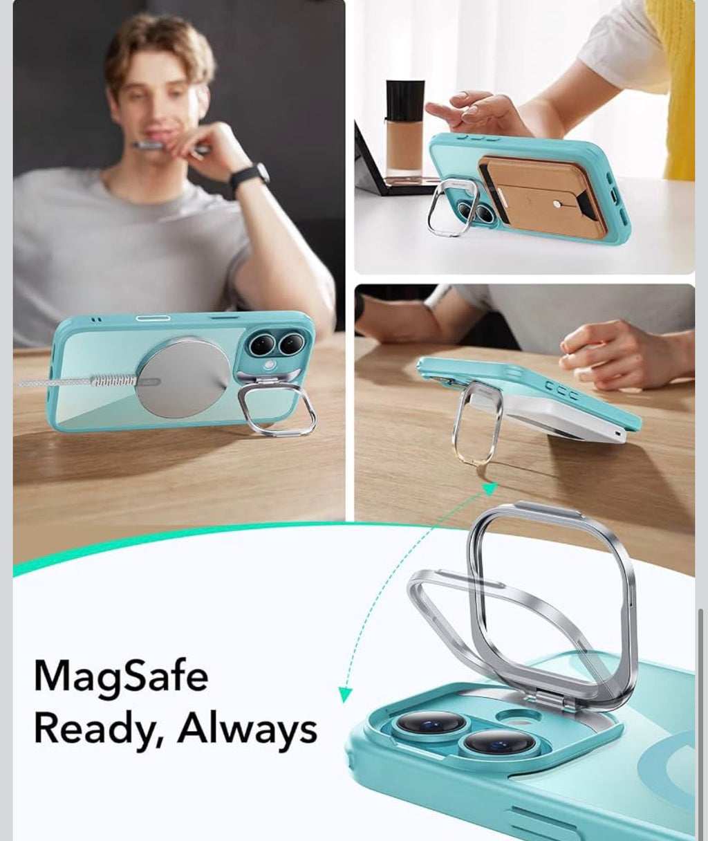 ESR - Magsafe Phone Case for iPhone 16+ Plus - Clear w/Green/Blue