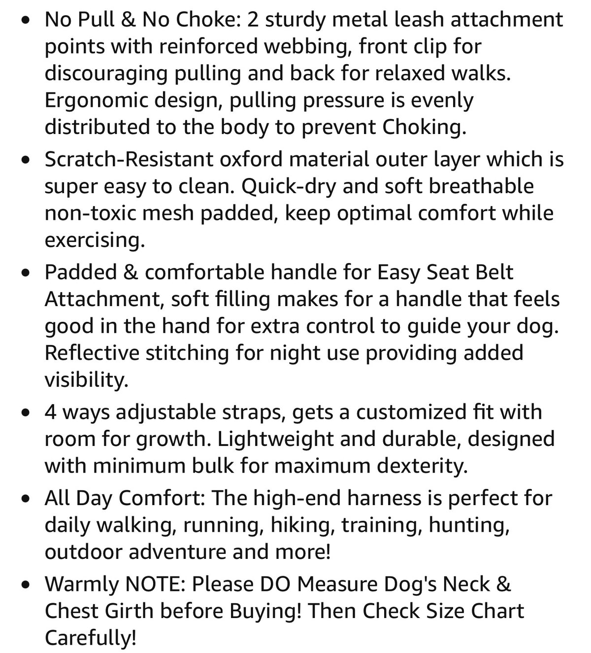 Size XS - Reflective Dog Harness w/Front Clip & Handle - Black & Blue